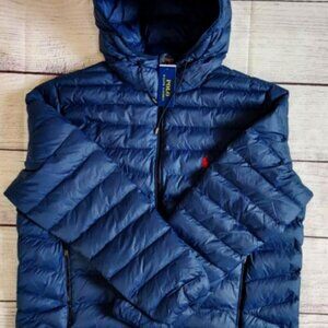 Polo Ralph Lauren Men's Packable Water Repellent Jacket Blue XL Brand New